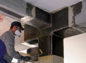Structural strengthening, retrofitting, refurbishment work by Carbon fiber wrapping