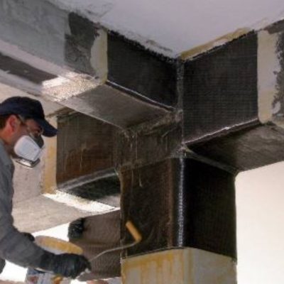 Structural strengthening, retrofitting, refurbishment work by Carbon fiber wrapping