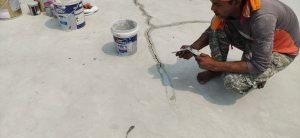 Roof Crack Repair by sealant, non shrink resilience mortar/putty